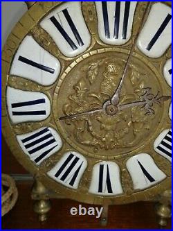Horloge Lanterne Capucine Bronze Pendule Comtoise 18 Ème Clock Hold