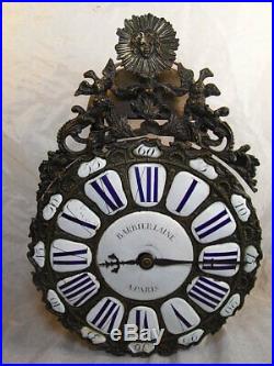 Horloge Lanterne Capucine Complication Bronze Pendule Comtoise Louis XIV Clock
