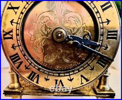 Horloge Lanterne Laiton Doré Smith & Clocks Watches XXème Grande Bretagne