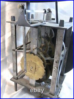 Horloge Lanterne Pendule Cloche Bronze Hubard A Tessy Fronton Pendulum Comtoise