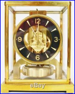 Horloge Pendule ATMOS Jaeger-Lecoultre Cal. 526.5 Laiton doré 1960s N°110 643