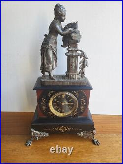 Horloge Pendule Napoleon III En Regule Et Marbre N° 29