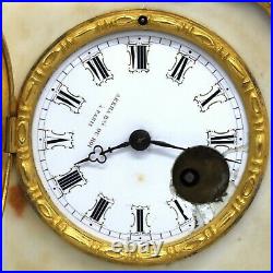Horloge Pendule d'époque Louis Philippe en Bronze doré et marbre du 19ème siècle