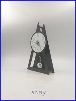 Horloge Pyramide à Balancier Design Postmoderne Vintage Années 80's dlg Memphis