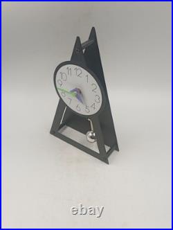 Horloge Pyramide à Balancier Design Postmoderne Vintage Années 80's dlg Memphis
