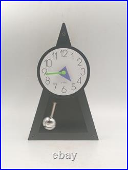 Horloge Pyramide à Balancier Design Postmoderne Vintage Années 80's dlg Memphis