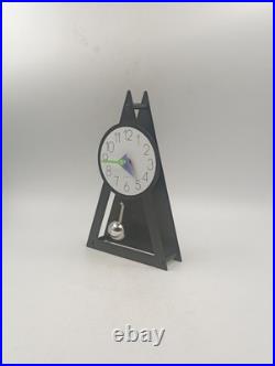 Horloge Pyramide à Balancier Design Postmoderne Vintage Années 80's dlg Memphis