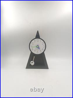 Horloge Pyramide à Balancier Design Postmoderne Vintage Années 80's dlg Memphis