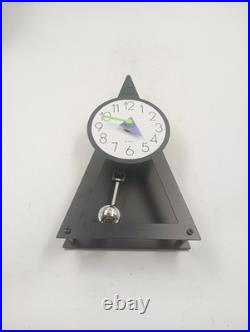 Horloge Pyramide à Balancier Design Postmoderne Vintage Années 80's dlg Memphis