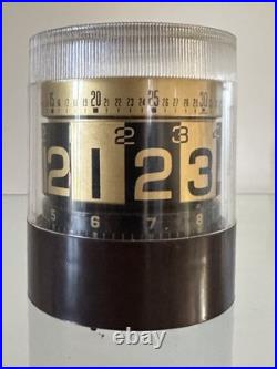 Horloge Réveil Rouleaux Design Space ge Japan Clock Vintage Annees 70
