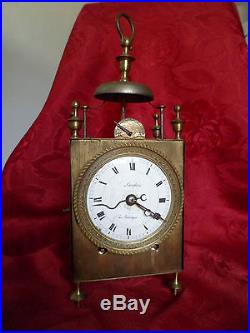 Horloge ancienne laiton XIXème deux sonneries maitrise