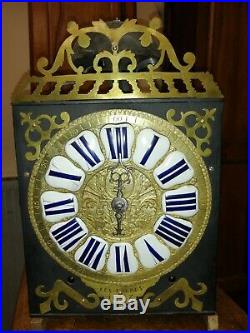 Horloge comtoise 1 aiguille 18 eme siècle Louis XV signé
