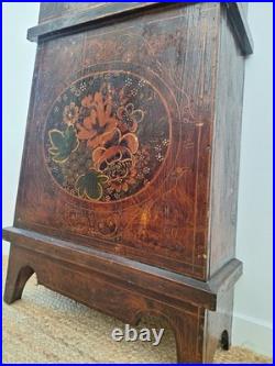 Horloge comtoise ancienne avec balancier animé, pendule de parquet