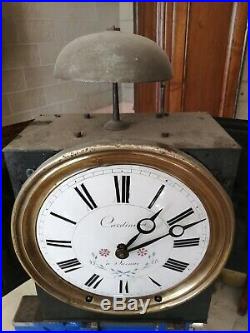 Horloge comtoise ancienne, mensuel, échappement à chevilles, UHR, clock, reloj