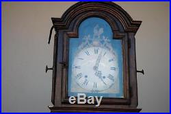 Horloge comtoise caisse en noyer époque XVIIIème