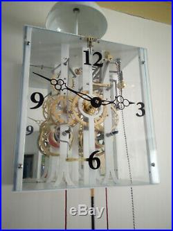 Horloge comtoise design. Mouvement squelette ancien authentique