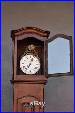 Horloge comtoise en noyer d'époque XVIIIème