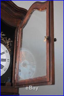 Horloge comtoise en noyer provençale XIXème
