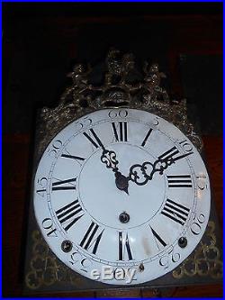 Horloge comtoise pendule trois cloches