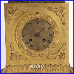 Horloge d'Appui Ancien Bronze Doré France XIXe Siècle Original