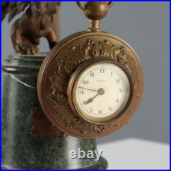 Horloge de Bureau Vintage Bronze Marbre Design des Années 20 Original Horloge de Bureau Vintage Bronze Marbre Design des Années 20 Original