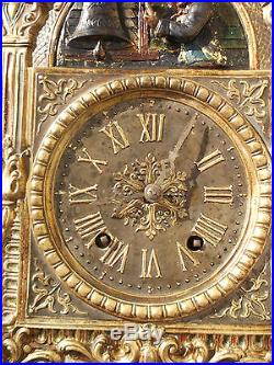 Horloge de Morez à automate, mécanisme, Wanduhr, Uhr mit ein Automat, wallclock