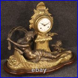 Horloge de bureau meuble objet style ancien en bronze doré salon français 900