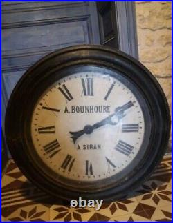 Horloge de gare double face 70 cm pendule fin 19 ème siècle