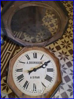 Horloge de gare double face 70 cm pendule fin 19 ème siècle