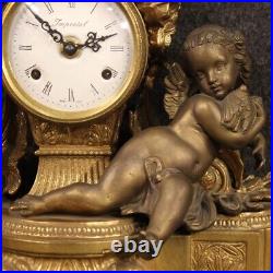 Horloge de table meuble objet bronze antimoine doré style ancien 20ème siècle