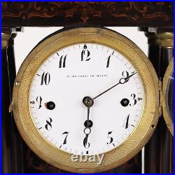 Horloge en Forme de Temple A. Rechel Vienne Bois