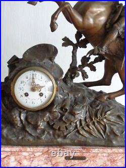 Horloge garniture de cheminée régule H 87 cm Jeanne D'arc Moreau Ruchot Legrand