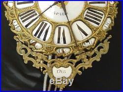 Horloge lanterne à cartouche XVIIIème, comtoise, mécanisme