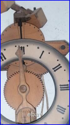 Horloge murale mécanique BUCO 1320 Réplique horloge du XIVe siècle Bois & Horloge murale mécanique BUCO 1320 Réplique horloge du XIVe siècle Bois &