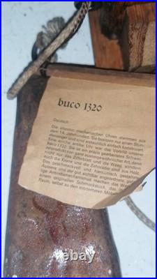 Horloge murale mécanique BUCO 1320 Réplique horloge du XIVe siècle Bois & Horloge murale mécanique BUCO 1320 Réplique horloge du XIVe siècle Bois &
