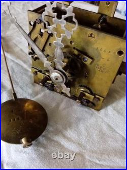 Horloge oeil de boeuf a remette en etat, cadran albâtre, comtoise, pendule