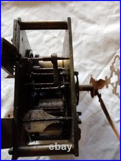 Horloge oeil de boeuf a remette en etat, cadran albâtre, comtoise, pendule