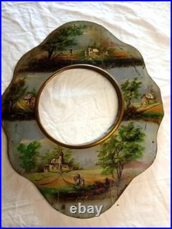 Horloge oeil de boeuf a remette en etat, cadran albâtre, comtoise, pendule