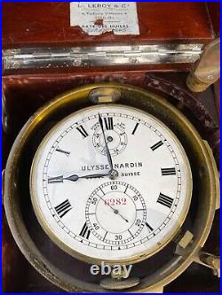 Horloge pendule Chronomètre de marine Ulysse Nardin a detente
