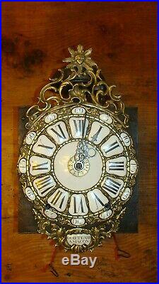 Horloge pendule Comtoise, Guieteand à Macon, XVIIIème, UHR, reloj, orologio