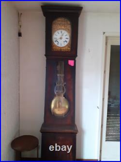 Horloge pendule comtoise ancienne XIXeme, avec mécanisme d'horlogerie tbe
