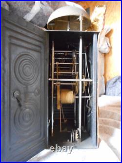 Horloge pendule comtoise ancienne XIXeme, avec mécanisme d'horlogerie tbe