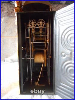 Horloge pendule comtoise ancienne XIXeme, avec mécanisme d'horlogerie tbe