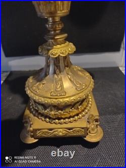 Horloge pendule en bronze doré 19e
