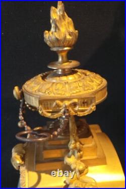 Horloge pendule en bronze doré 19e
