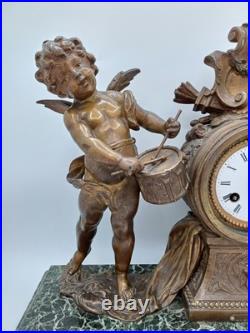 Horloge statue Par L. & F. Moreau Enfant du tambour Japy Frères Régule Horloge statue Par L. & F. Moreau Enfant du tambour Japy Frères Régule
