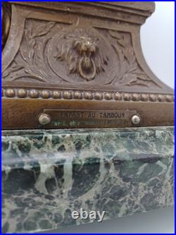 Horloge statue Par L. & F. Moreau Enfant du tambour Japy Frères Régule Horloge statue Par L. & F. Moreau Enfant du tambour Japy Frères Régule
