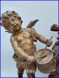 Horloge statue Par L. & F. Moreau Enfant du tambour Japy Frères Régule Horloge statue Par L. & F. Moreau Enfant du tambour Japy Frères Régule