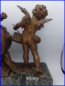 Horloge statue Par L. & F. Moreau Enfant du tambour Japy Frères Régule Horloge statue Par L. & F. Moreau Enfant du tambour Japy Frères Régule
