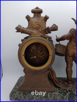 Horloge statue Par L. & F. Moreau Enfant du tambour Japy Frères Régule Horloge statue Par L. & F. Moreau Enfant du tambour Japy Frères Régule